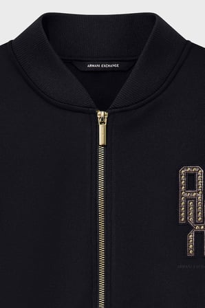 Armani Exchange Logolu Dik Yaka Slim Fit Sweat Kadın SWEAT XW002411 AF25526 UC001 SİYAH