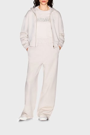Armani Exchange Pamuklu Lastikli Bel Bol Paça Pantolon Kadın PANTOLON XW002404 AF25528 U1039 EKRU