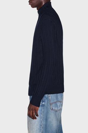 Armani Exchange Pamuklu Regular Fit Dik Yaka Hırka Erkek HIRKA XM002998 AF14008 UB101 LACİVERT