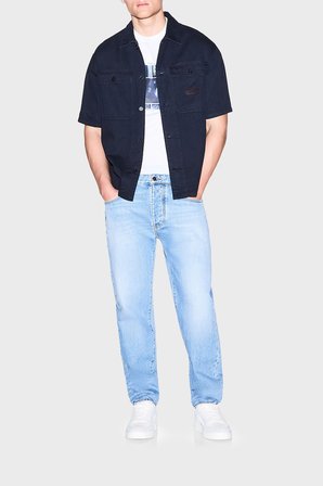 Armani Exchange Baskılı % 100 Pamuk Slim Fit Bisiklet Yaka T Shirt Erkek T SHİRT XM003015 AF10356 U0009 BEYAZ