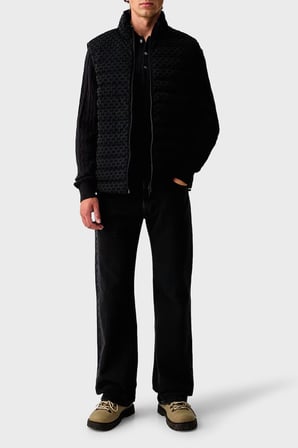 Armani Exchange Logolu Regular Fit Dik Yaka Fermuarlı Yelek Erkek YELEK XM003511 AF19870 UC001 SİYAH