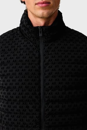 Armani Exchange Logolu Regular Fit Dik Yaka Fermuarlı Yelek Erkek YELEK XM003511 AF19870 UC001 SİYAH