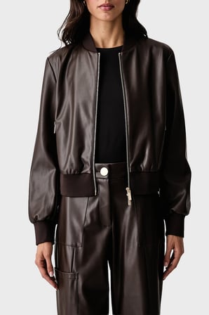 Armani Exchange Regular Fit Kolej Yaka Fermuarlı Ceket Kadın CEKET XW003136 AF10203 U6032 KAHVE