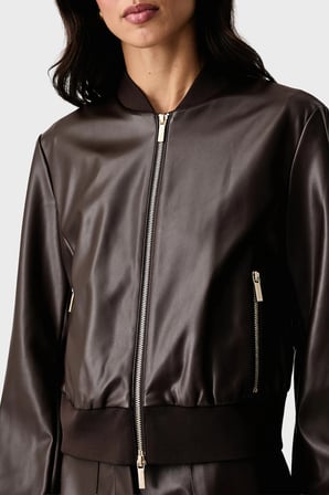 Armani Exchange Regular Fit Kolej Yaka Fermuarlı Ceket Kadın CEKET XW003136 AF10203 U6032 KAHVE
