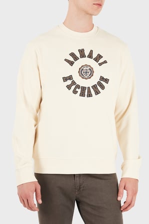 Armani Exchange Pamuklu Regular Fit Bisiklet Yaka Sweat Erkek SWEAT XM002913 AF26047 U1068 KREM