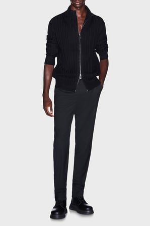 Armani Exchange Pamuklu Regular Fit Dik Yaka Hırka Erkek HIRKA XM002998 AF14008 UC001 SİYAH