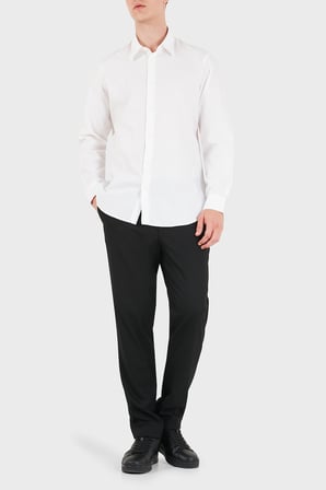 Armani Exchange % 100 Pamuk Regular Fit Uzun Kollu Gömlek Erkek GÖMLEK XM003384 AF28566 F0230 BEYAZ