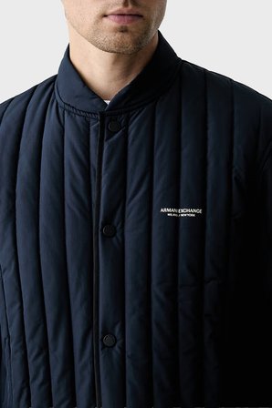 Armani Exchange Kapitoneli Regular Fit Kolej Yaka Ceket Erkek CEKET XM003345 AF27309 UB101 LACİVERT