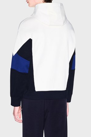 Armani Exchange % 100 Pamuk Regular Fit Kapüşonlu Sweat Erkek SWEAT XM002963 AF20934 M0378 BEYAZ-LACİVERT