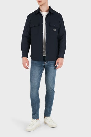 Armani Exchange Regular Fit Klasik Yaka Çıtçıt Düğmeli Ceket Erkek CEKET XM003369 AF27107 UB101 LACİVERT