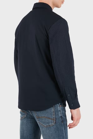 Armani Exchange Regular Fit Klasik Yaka Çıtçıt Düğmeli Ceket Erkek CEKET XM003369 AF27107 UB101 LACİVERT