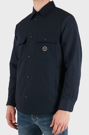 Armani Exchange Regular Fit Klasik Yaka Çıtçıt Düğmeli Ceket Erkek CEKET XM003369 AF27107 UB101 LACİVERT