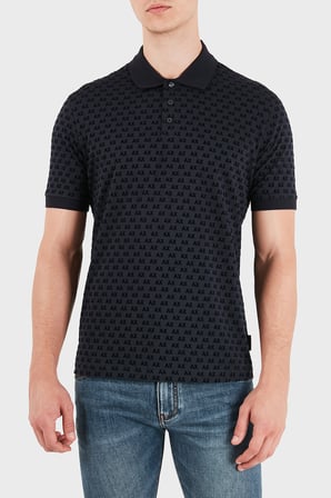 Armani Exchange % 100 Pamuk Regular Fit Düğme Polo Erkek POLO XM002905 AF10356 UB101 LACİVERT