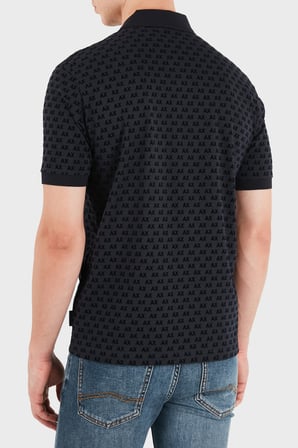 Armani Exchange % 100 Pamuk Regular Fit Düğme Polo Erkek POLO XM002905 AF10356 UB101 LACİVERT
