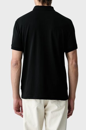 Armani Exchange Logolu Pamuklu Yarım Fermuarlı  Polo Erkek POLO XM003422 AF26650 UC001 SİYAH