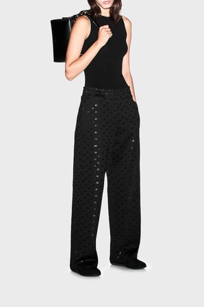 Armani Exchange Pamuk Karışımlı Logolu Pantolon Kadın PANTOLON XW002749 AF24095 FC241 SİYAH