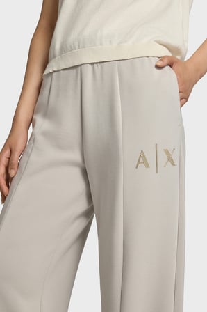 Armani Exchange Regular Fit Yüksek Bel Geniş Paça Pantolon Kadın PANTOLON XW002759 AF24068 U1039 EKRU