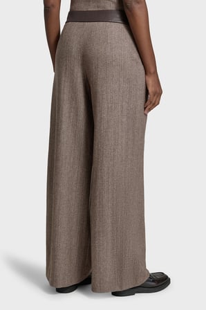 Armani Exchange Relaxed Fit Balıksırtı Desenli Pantolon Kadın PANTOLON XW002479 AF26078 F6044 KAHVE