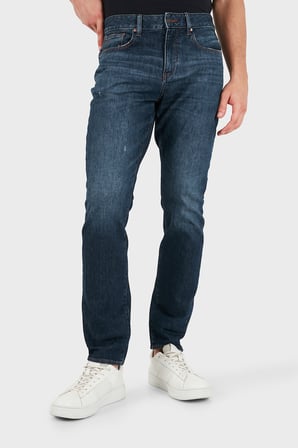 Armani Exchange Pamuklu Slim Fit Normal Bel Düz Paça Jeans Erkek KOT PANTOLON XM000070 AF29247 MB010 LACİVERT