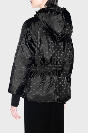 Armani Exchange Regular Fit Büzmeli Bel Detaylı Kapüşonlu Ceket Kadın CEKET XW002434 AF26068 FC241 SİYAH
