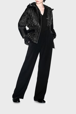 Armani Exchange Regular Fit Büzmeli Bel Detaylı Kapüşonlu Ceket Kadın CEKET XW002434 AF26068 FC241 SİYAH