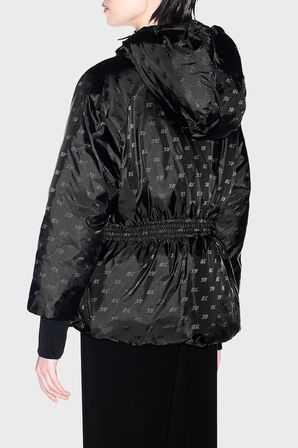 Armani Exchange Regular Fit Büzmeli Bel Detaylı Kapüşonlu Ceket Kadın CEKET XW002434 AF26068 FC241 SİYAH