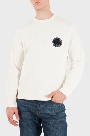 Armani Exchange Logolu Pamuklu Bisiklet Yaka Sweat Erkek SWEAT XM002929 AF16222 U0007 KIRIK BEYAZ