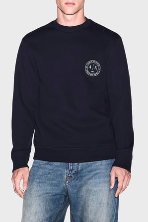 Armani Exchange Logolu Pamuklu Bisiklet Yaka Sweat Erkek SWEAT XM002929 AF16222 UB101 LACİVERT