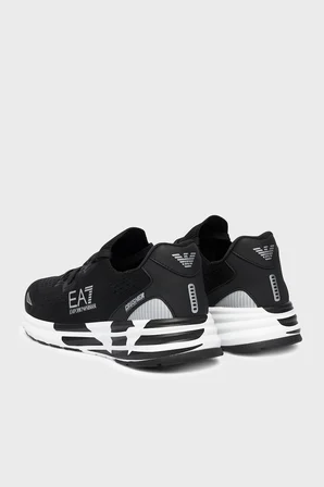EA7 logolu Sneaker Ayakkabı Unisex AYAKKABI 7X000652 AF18639 MC032 SİYAH-GÜMÜŞ