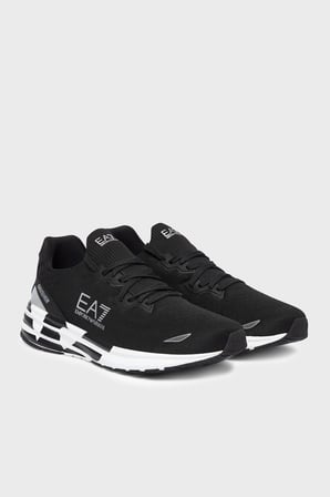 EA7 logolu Sneaker Ayakkabı Unisex AYAKKABI 7X000652 AF18639 MC032 SİYAH-GÜMÜŞ