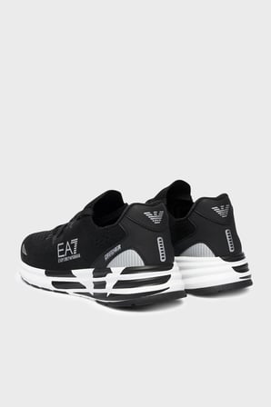 EA7 logolu Sneaker Ayakkabı Unisex AYAKKABI 7X000652 AF18639 MC032 SİYAH-GÜMÜŞ