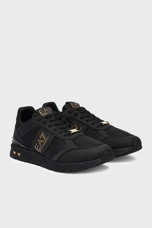 EA7 Logolu Sneaker Ayakkabı Unisex AYAKKABI 7X000656 AF13550 MZ177 SİYAH-GOLD