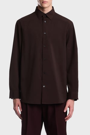 Emporio Armani Regular Fit Klasik Yaka Uzun Kollu Gömlek Erkek GÖMLEK EM006690 AF27876 UA331 KAHVE