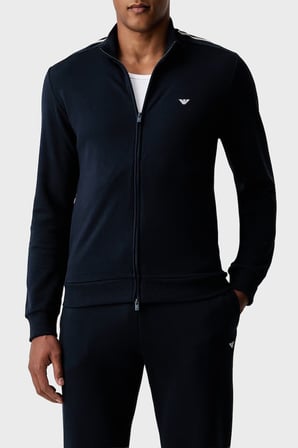 Emporio Armani Logolu Regular Fit Dik Yaka Eşofman Takımı Erkek EŞOFMAN TAKIMI EM006961 AF25024 UB102 LACİVERT