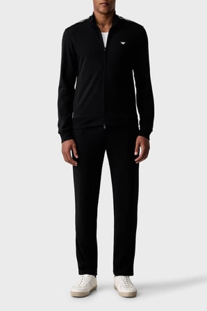 Emporio Armani Logolu Regular Fit Dik Yaka Eşofman Takımı Erkek EŞOFMAN TAKIMI EM006961 AF25024 UC001 SİYAH