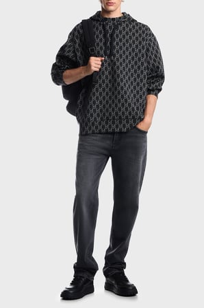 Emporio Armani Pamuklu Tamamı Logolu Kapüşonlu Sweat Erkek SWEAT EM006861 AF10013 FB562 LACİVERT