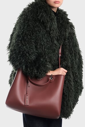 Emporio Armani Logolu Ayarlanabilir Askılı Çanta Kadın ÇANTA EW000360 AF12036 M6453 BORDO