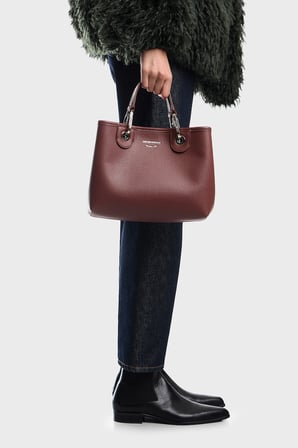 Emporio Armani Logolu Çıkarılabilir Askılı Çanta Kadın ÇANTA EW000361 AF12036 M6453 BORDO