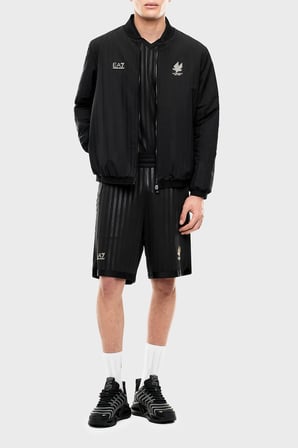 EA7 Logolu Regular Fit Kolej Yaka Bomber Mont Erkek MONT 7M002557 AF29162 UC001 SİYAH