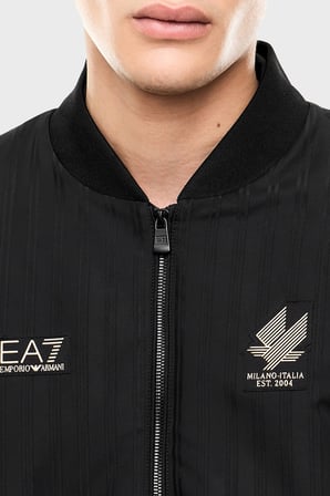 EA7 Logolu Regular Fit Kolej Yaka Bomber Mont Erkek MONT 7M002557 AF29162 UC001 SİYAH