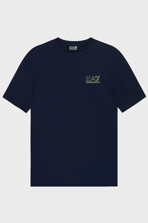 EA7 logolu Regular Fit Bisiklet Yaka T Shirt Erkek T SHİRT 7M002238 AF13739 UB102 LACİVERT