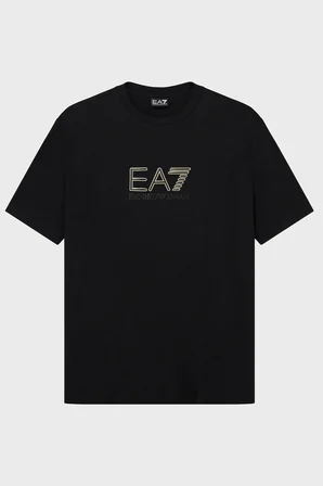EA7 Logolu Yuvarlak Yaka T Shirt Erkek T SHİRT 7M002239 AF13739 UC001 SİYAH