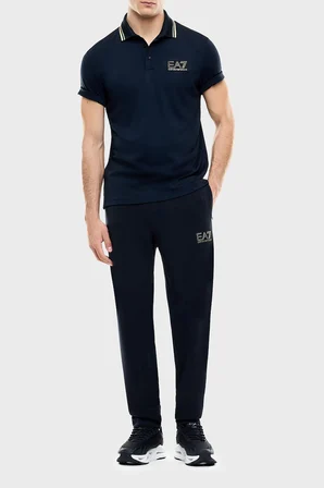 EA7 Logolu Slim Fit Kısa Kollu Polo Erkek POLO 7M002241 AF13739 UB102 LACİVERT