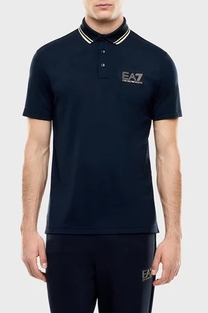 EA7 Logolu Slim Fit Kısa Kollu Polo Erkek POLO 7M002241 AF13739 UB102 LACİVERT