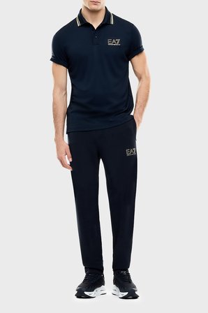 EA7 Logolu Slim Fit Kısa Kollu Polo Erkek POLO 7M002241 AF13739 UB102 LACİVERT