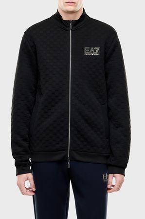 EA7 Logolu Regular Fit Dik Yaka Fermuarlı Erkek Sweat SWEAT 7M002246 AF26241 UC001 SİYAH