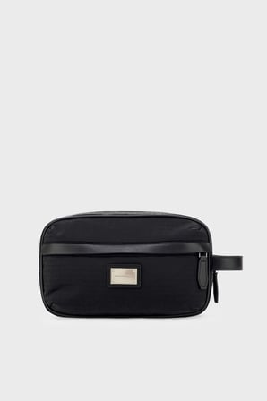 Emporio Armani Logolu Tek Saplı Çanta Erkek ÇANTA EM007027 AF28660 UC001 SİYAH