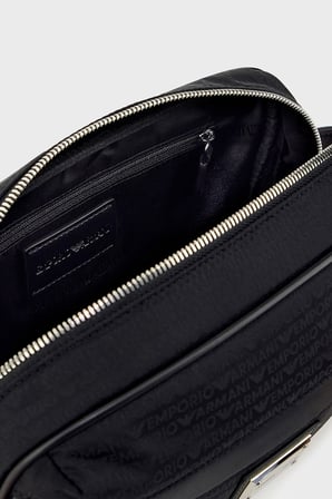 Emporio Armani Logolu Tek Saplı Çanta Erkek ÇANTA EM007027 AF28660 UC001 SİYAH