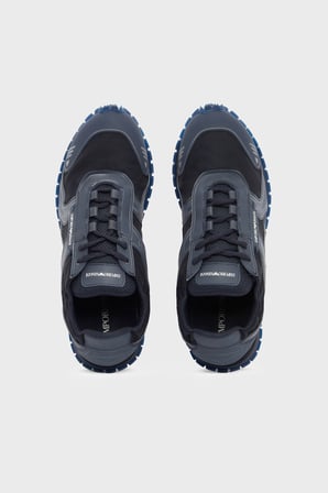 Emporio Armani Logolu Sneaker Ayakkabı Erkek AYAKKABI EM006480 AF27360 UB097 LACİVERT