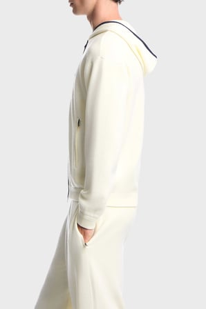 Emporio Armani Saf Yün Ve Fermuarlı Kapüşonlu Hırka Erkek HIRKA EM006223 AF27807 U0003 BEYAZ